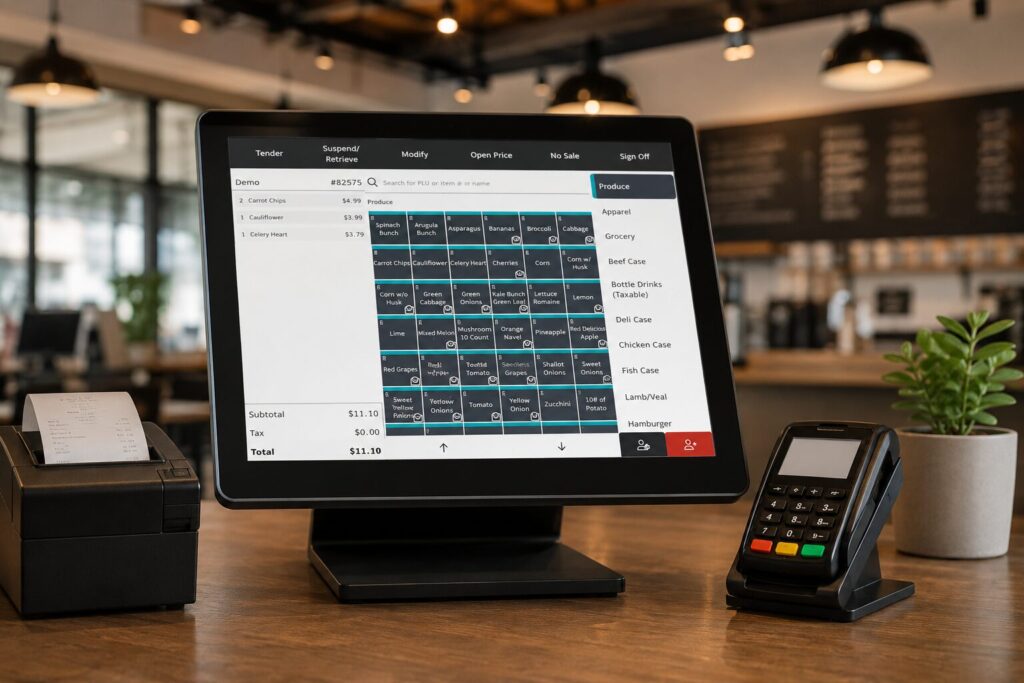 Round2 POS system with payment processing, inventory management, and business reporting tools